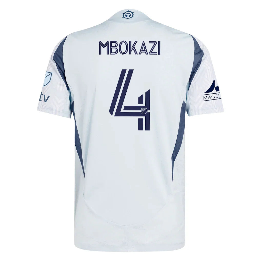 Mbekezeli Mbokazi Chicago Fire adidas 2025 The Municipal Kit On-Field Authentic Jersey – Light Blue