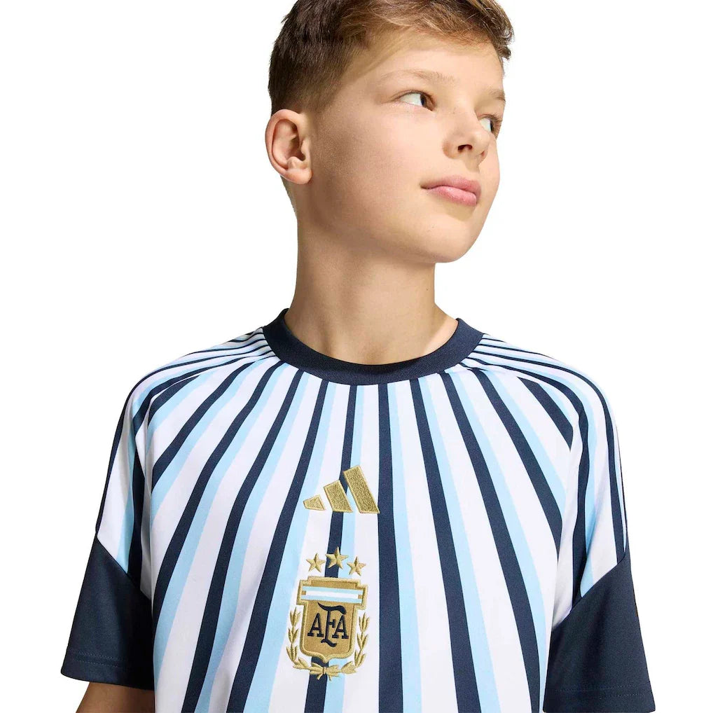 Argentina National Team adidas Youth 2026 Pre-Match Top - White