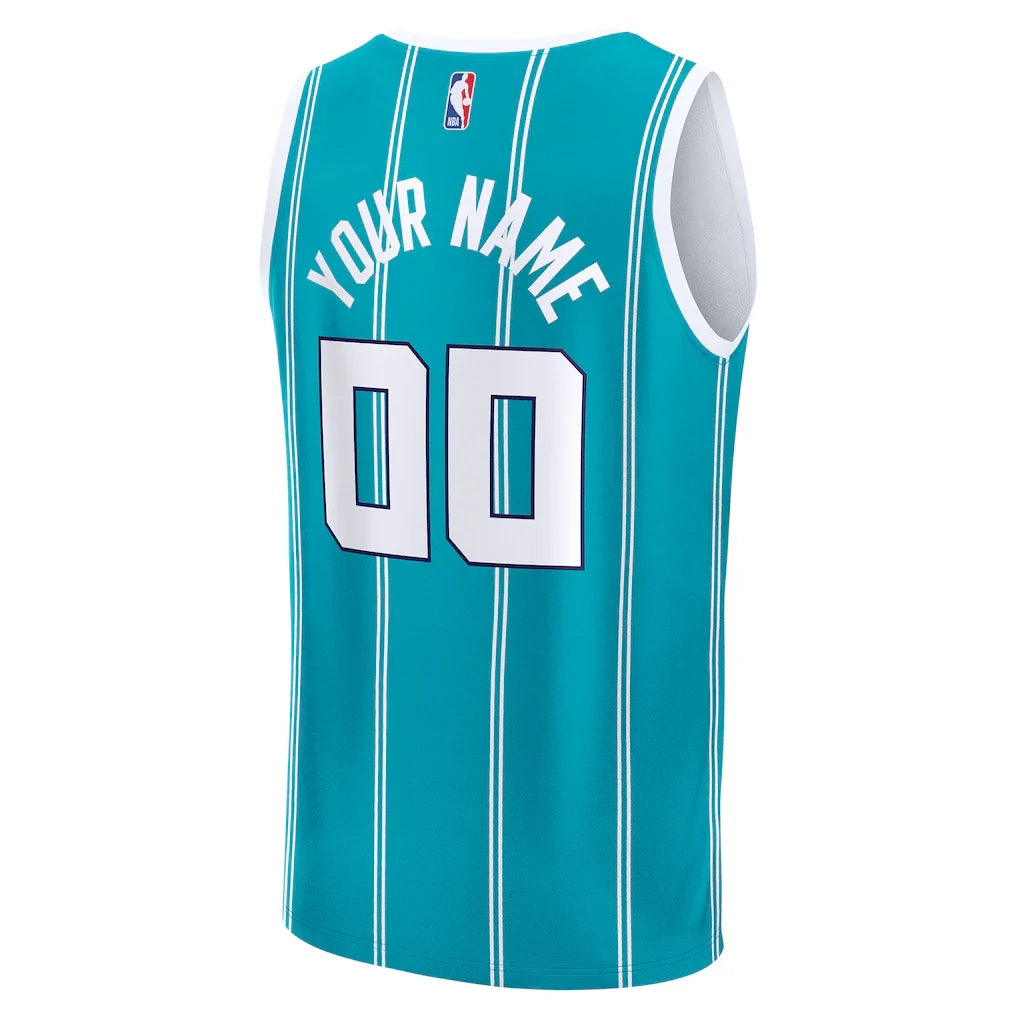 Charlotte Hornets Fanatics Fast Break Custom Jersey - Icon Edition - Teal