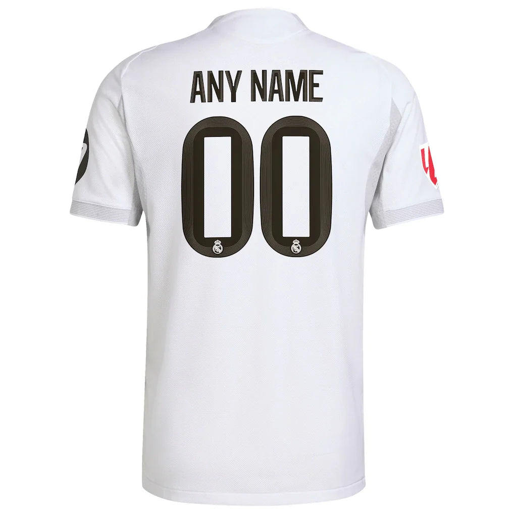 Real Madrid adidas 2025/26 Home Authentic Custom Jersey - White