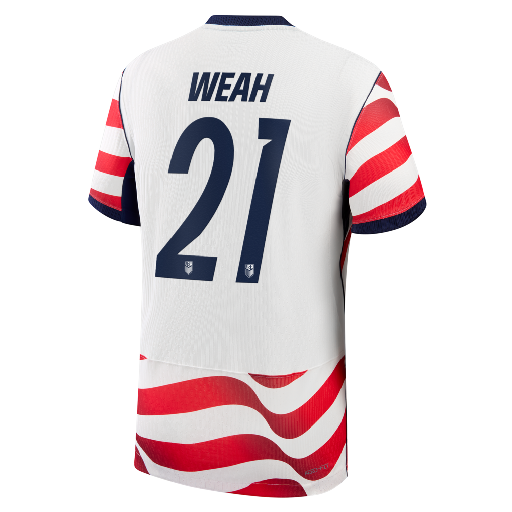 Timothy Weah USMNT Nike 2026 Home Match Authentic Jersey - White