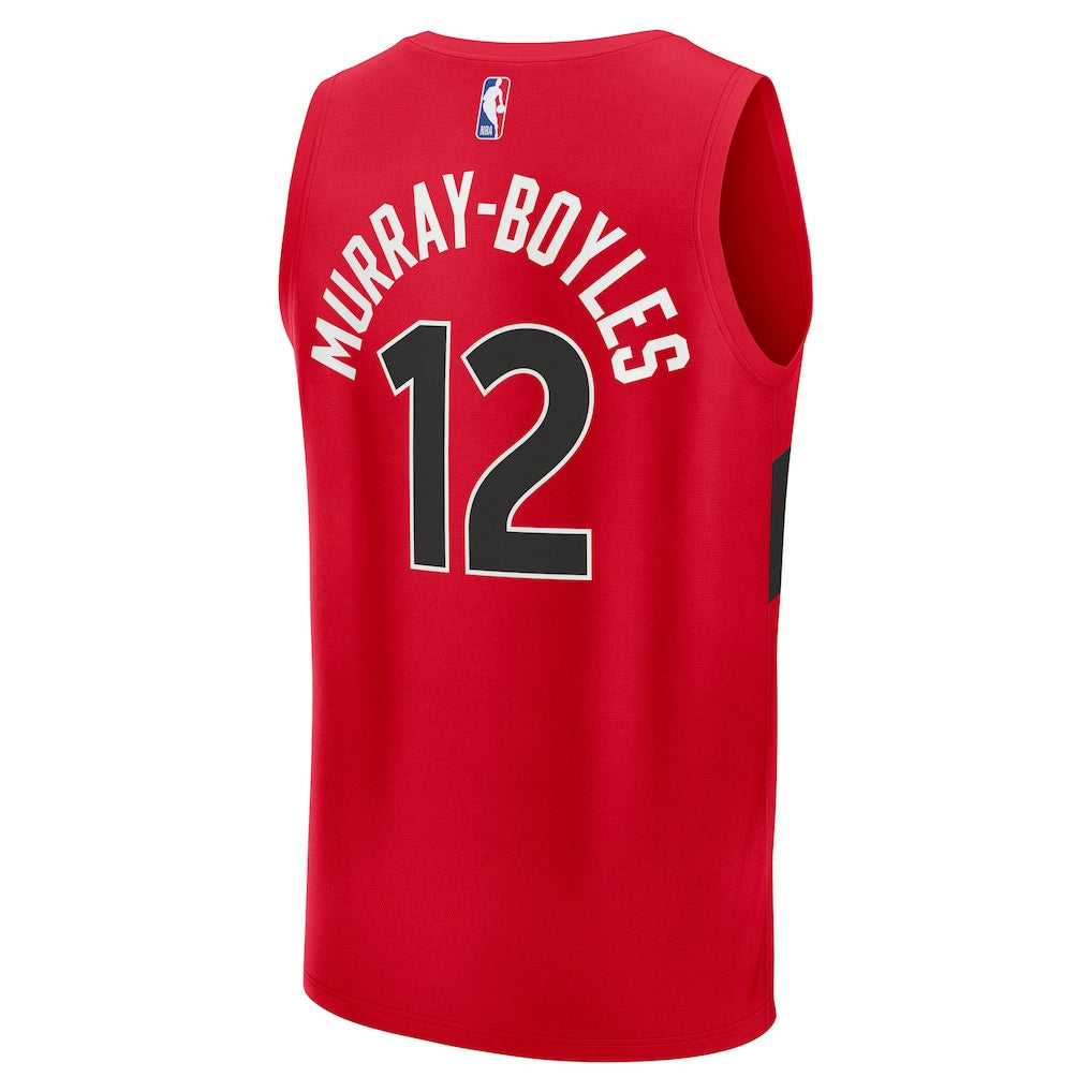 Collin Murray-Boyles Toronto Raptors Fanatics 2025 NBA Draft First Round Pick Fast Break Replica Jersey - Icon Edition - Red