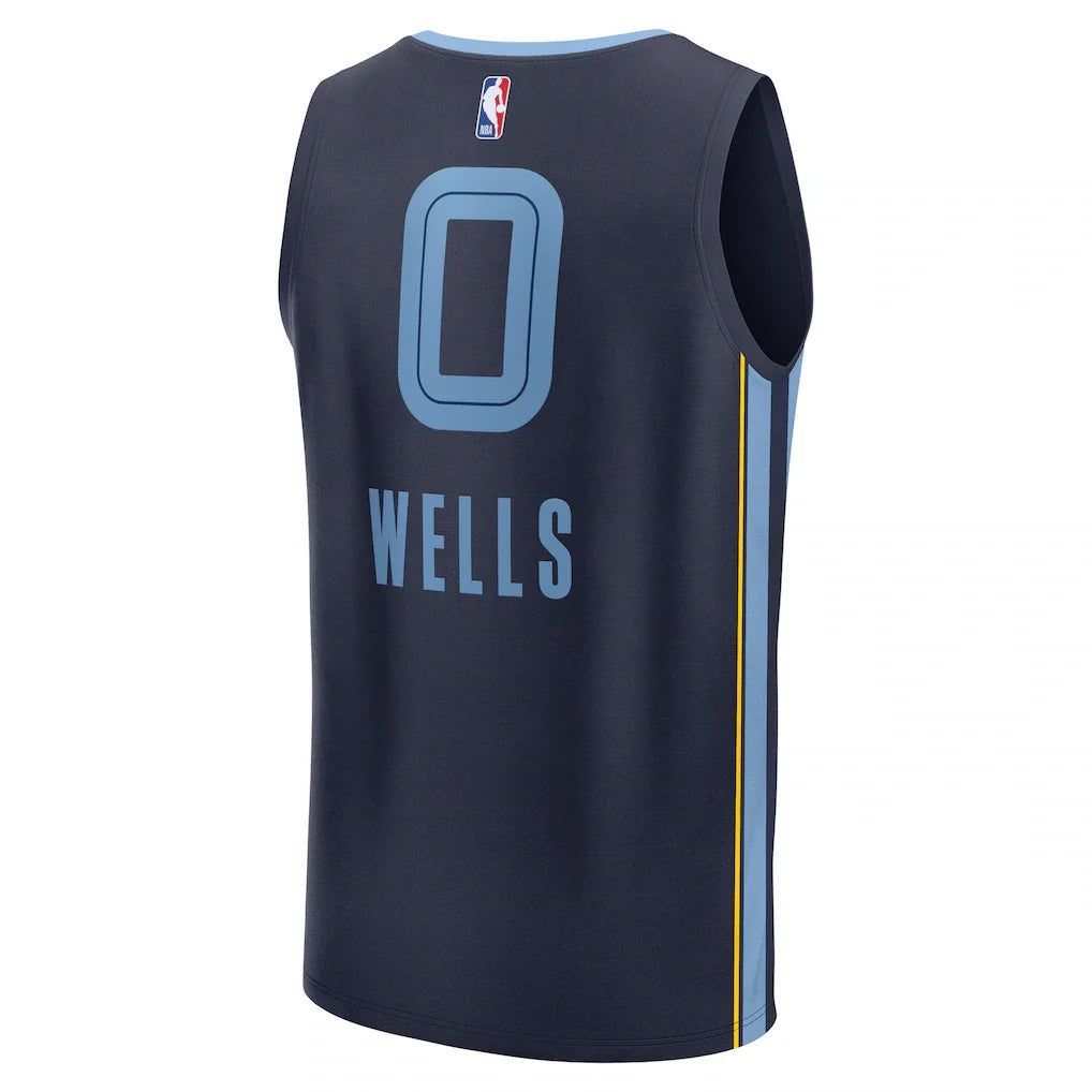 Jaylen Wells Memphis Grizzlies Fanatics Fast Break Replica Player Jersey - Icon Edition - Navy