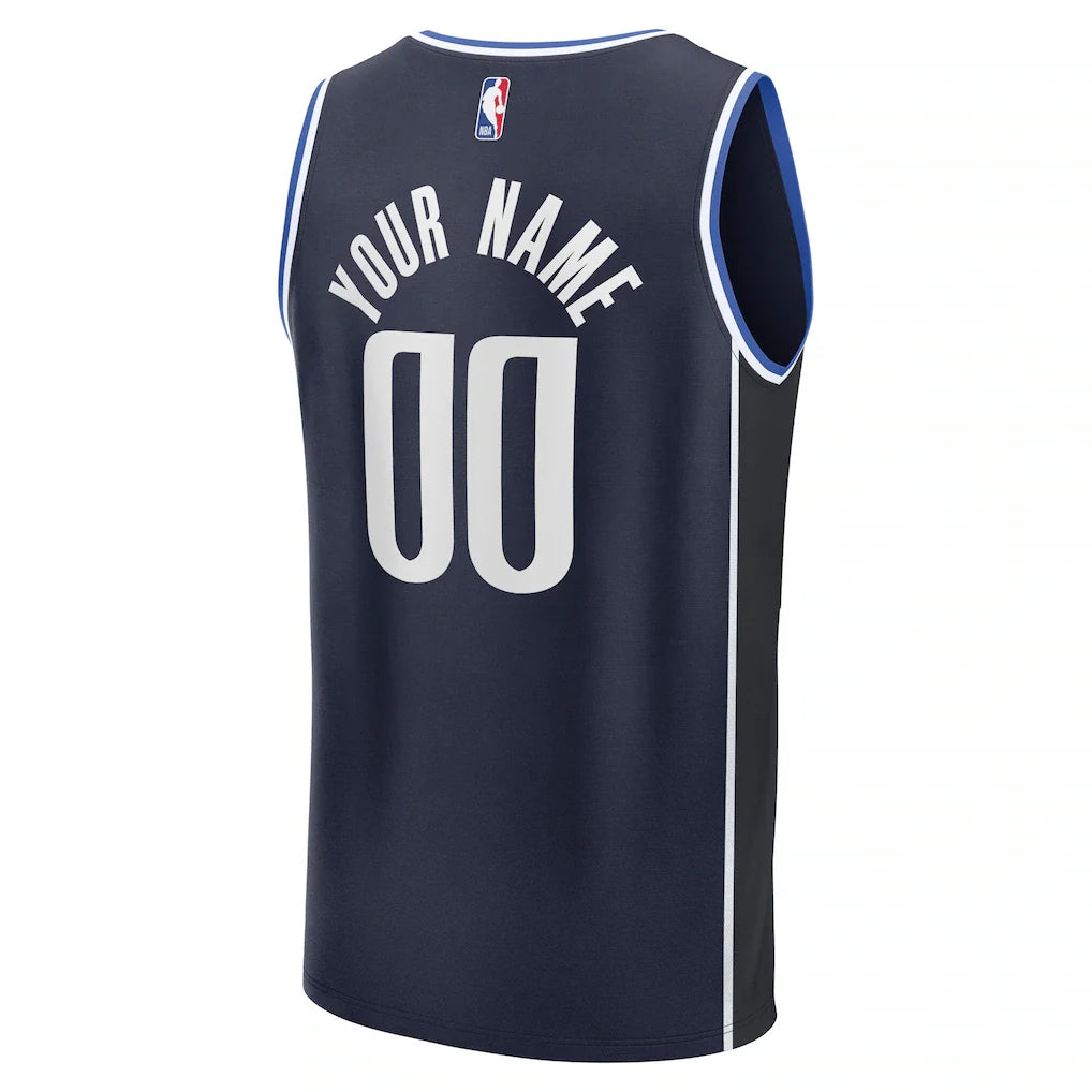 Dallas Mavericks Fanatics Fast Break Custom Jersey - Statement Edition - Navy