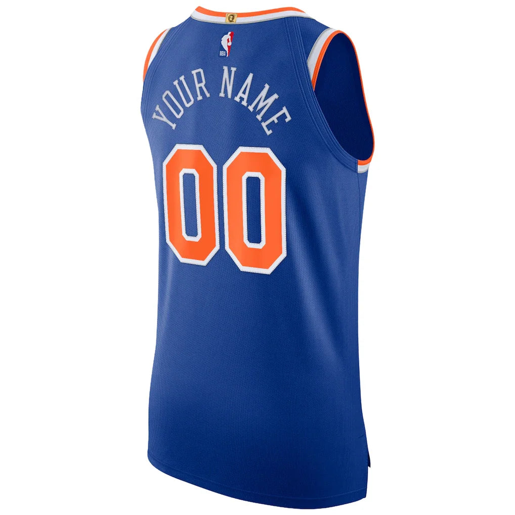 New York Knicks Nike Authentic Custom Jersey - Icon Edition - Blue