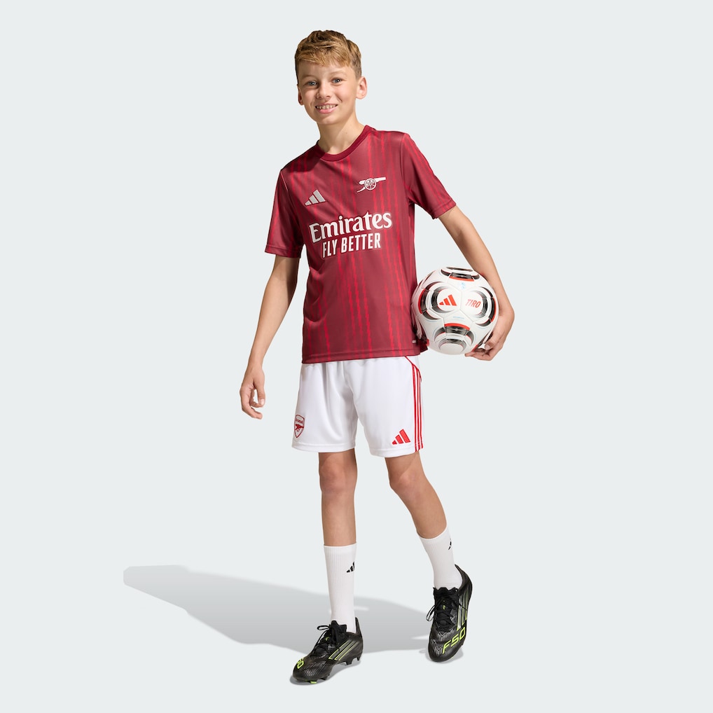 Arsenal adidas Youth 2025/26 Pre-Match Training Jersey - Red