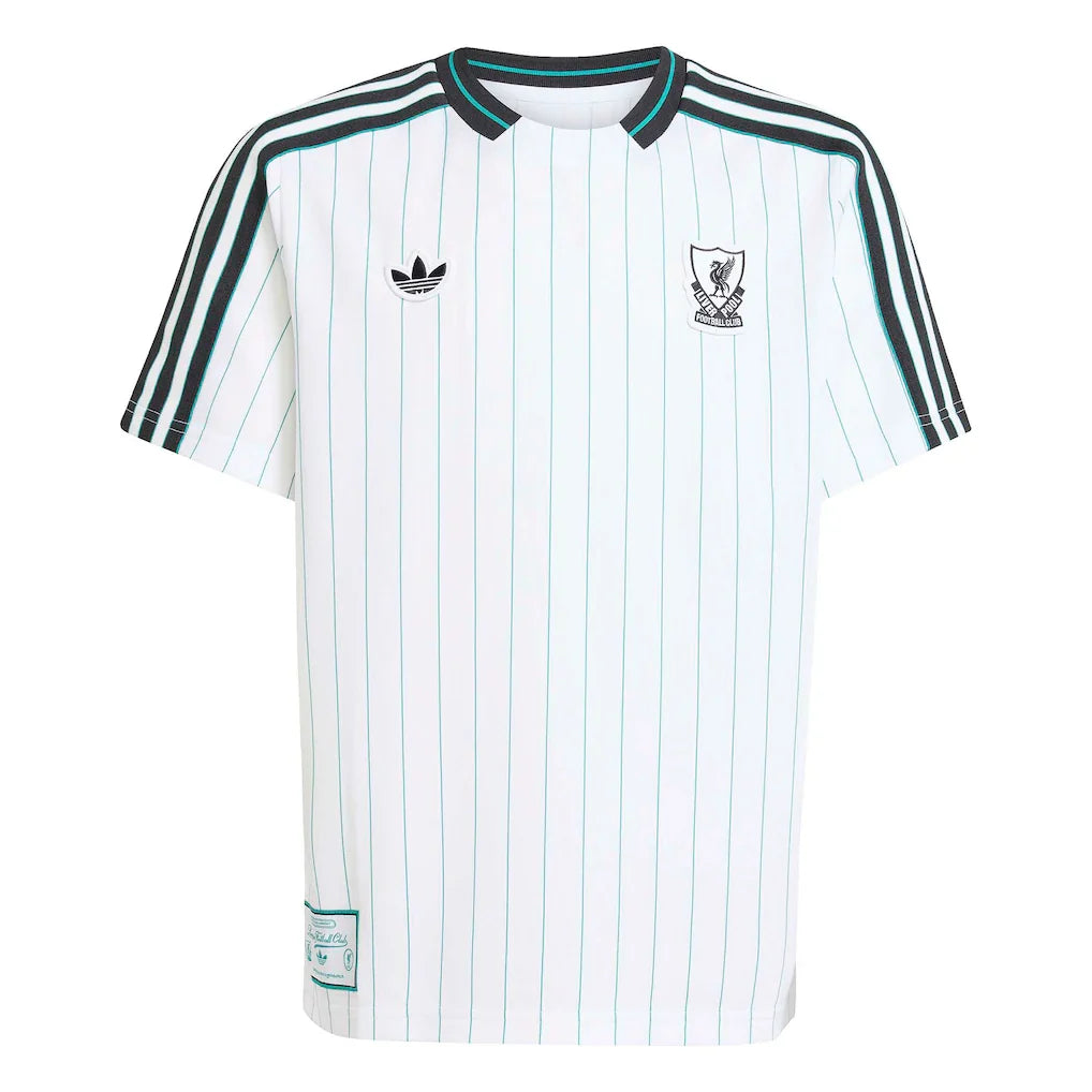 Liverpool adidas Youth Terrace Icons Fashion Jersey - White