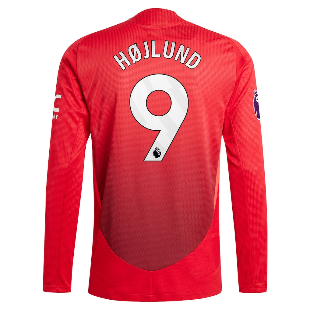Rasmus Højlund Manchester United adidas 2024/25 Home Authentic Long Sleeve Player Jersey - Red