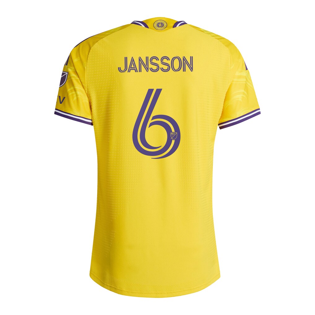 Robin Jansson Orlando City SC adidas 2026 Sunken Treasure Kit On-Field Authentic Patch Jersey - Yellow