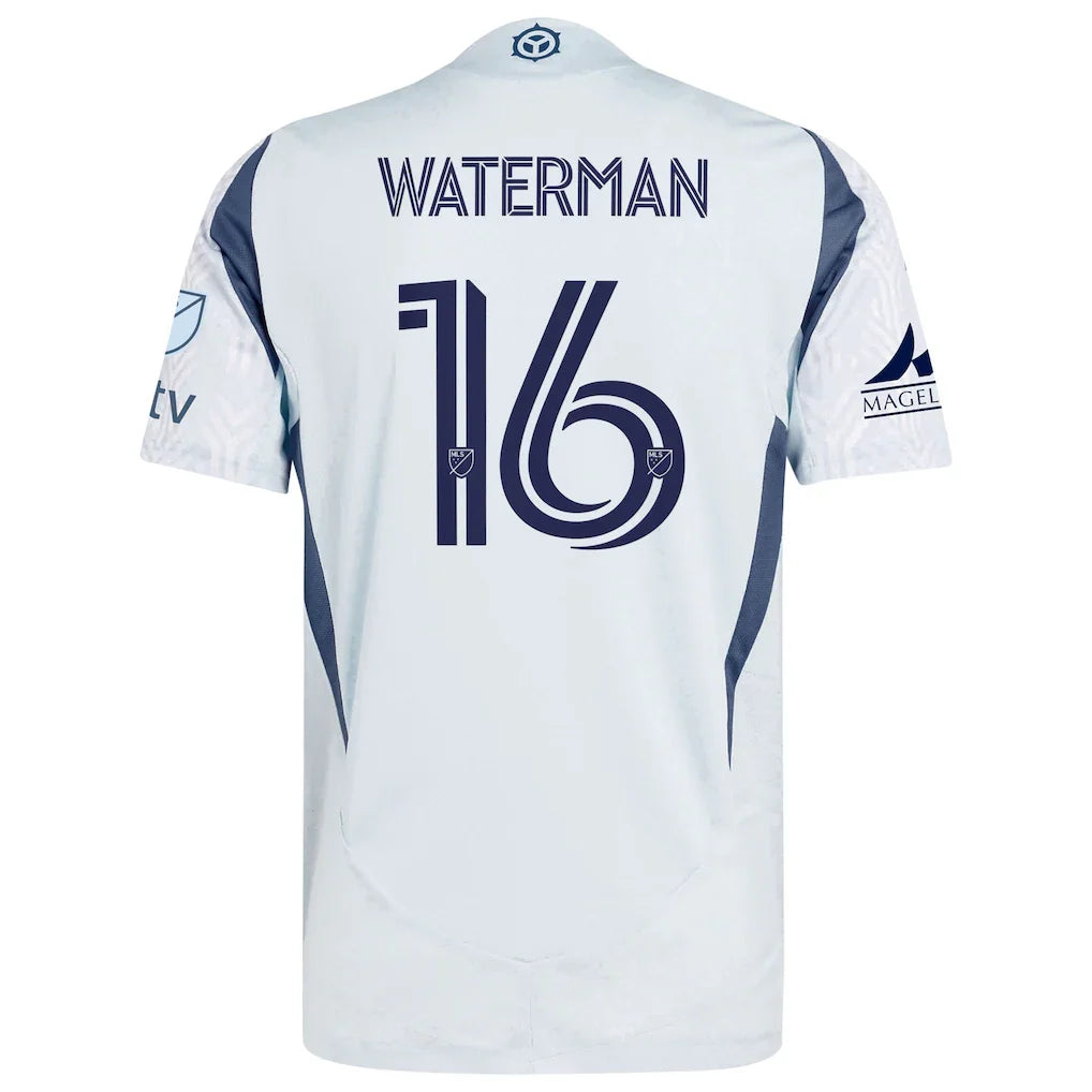 Joel Waterman Chicago Fire adidas 2025 The Municipal Kit On-Field Authentic Jersey - Light Blue