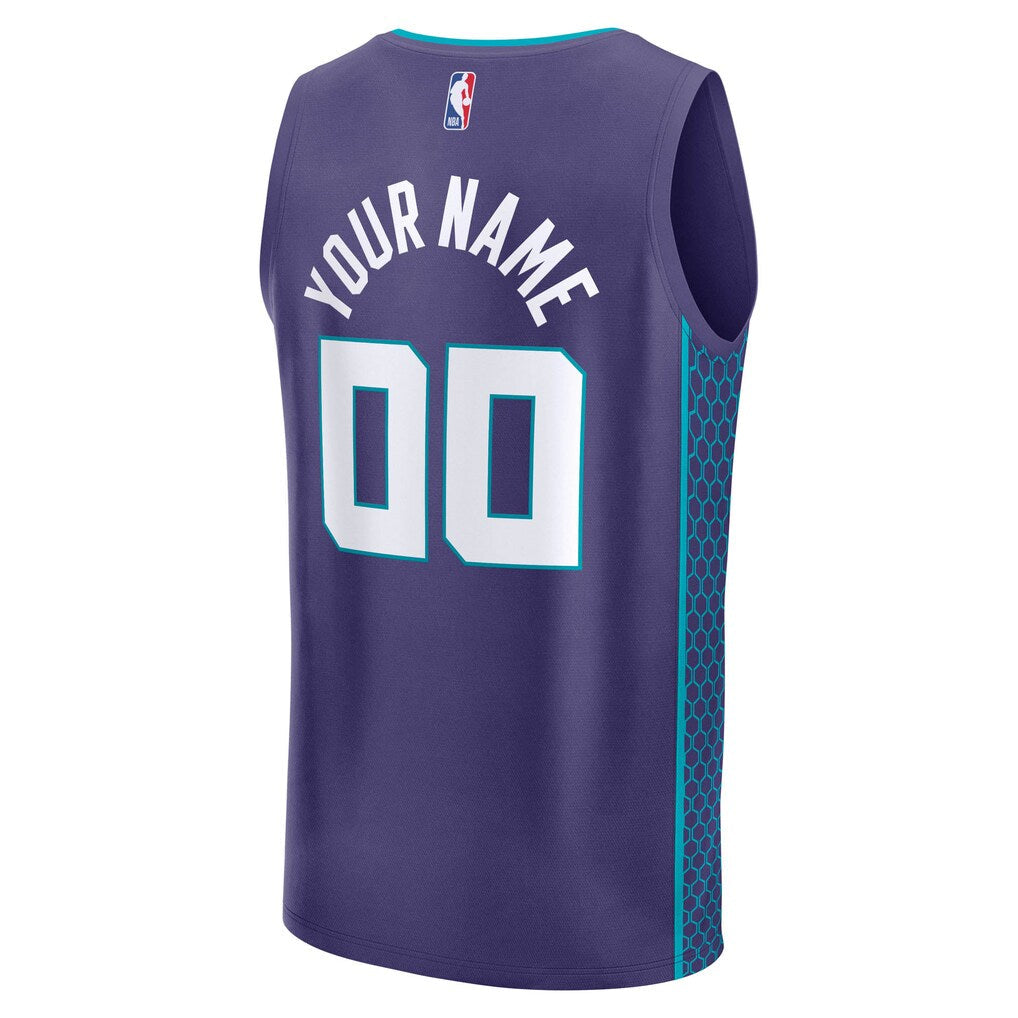 Charlotte Hornets Fanatics Fast Break Custom Jersey - Icon Edition - Purple