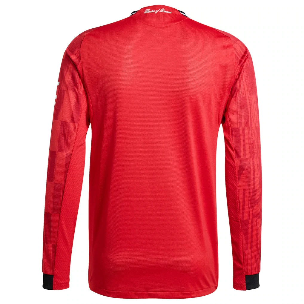 Manchester United adidas Home 2025/26 Authentic Player Long Sleeve Jersey - Red