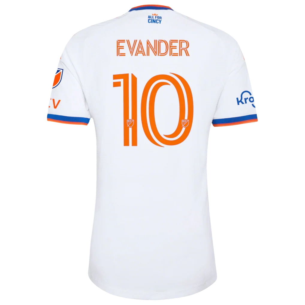 Evander da Silva Ferreira FC Cincinnati adidas 2026 The Seven Hills Kit On-Field Authentic Patch Jersey - White