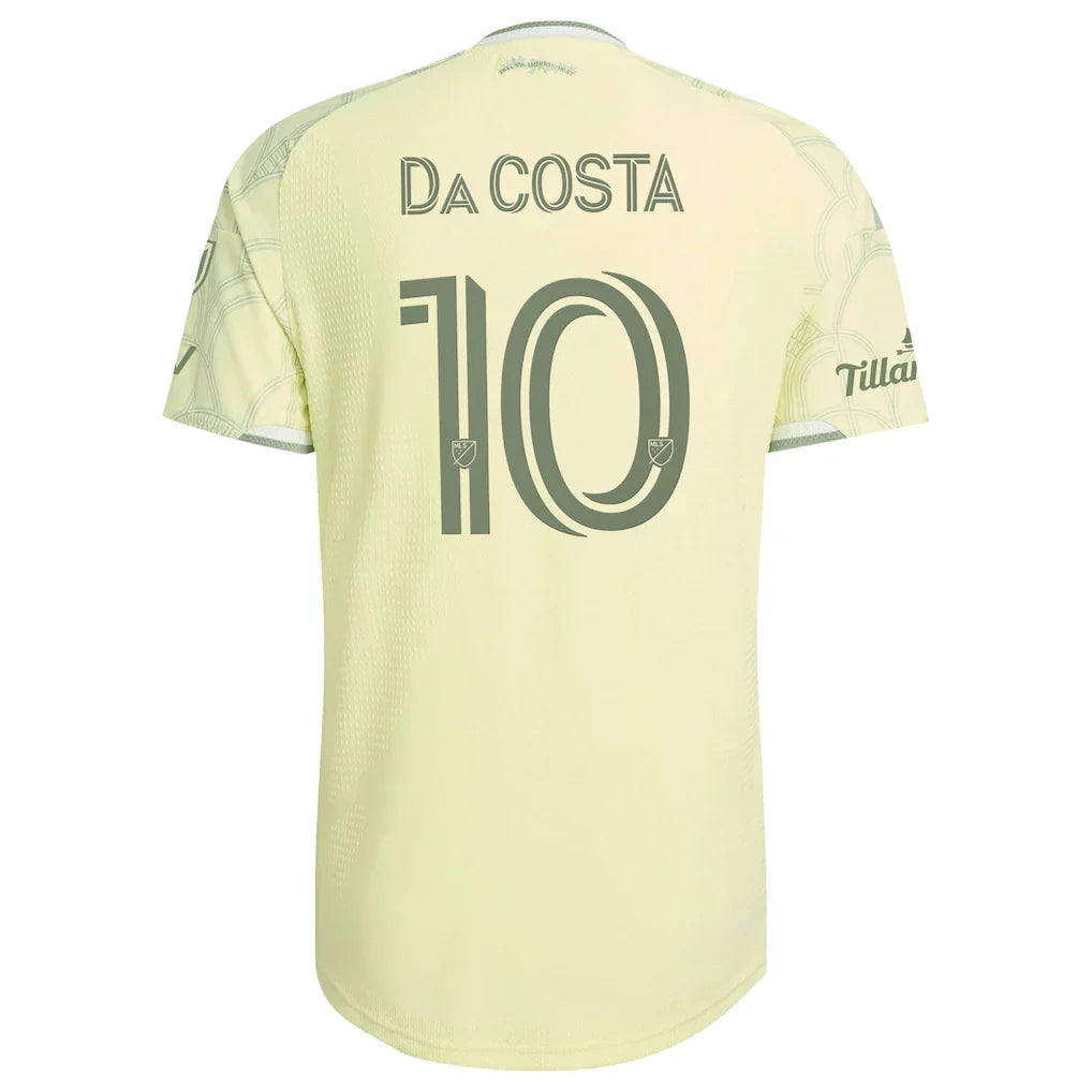 David Da Costa Portland Timbers adidas 2026 Civic Stadium Kit On-Field Authentic Patch Jersey - Yellow