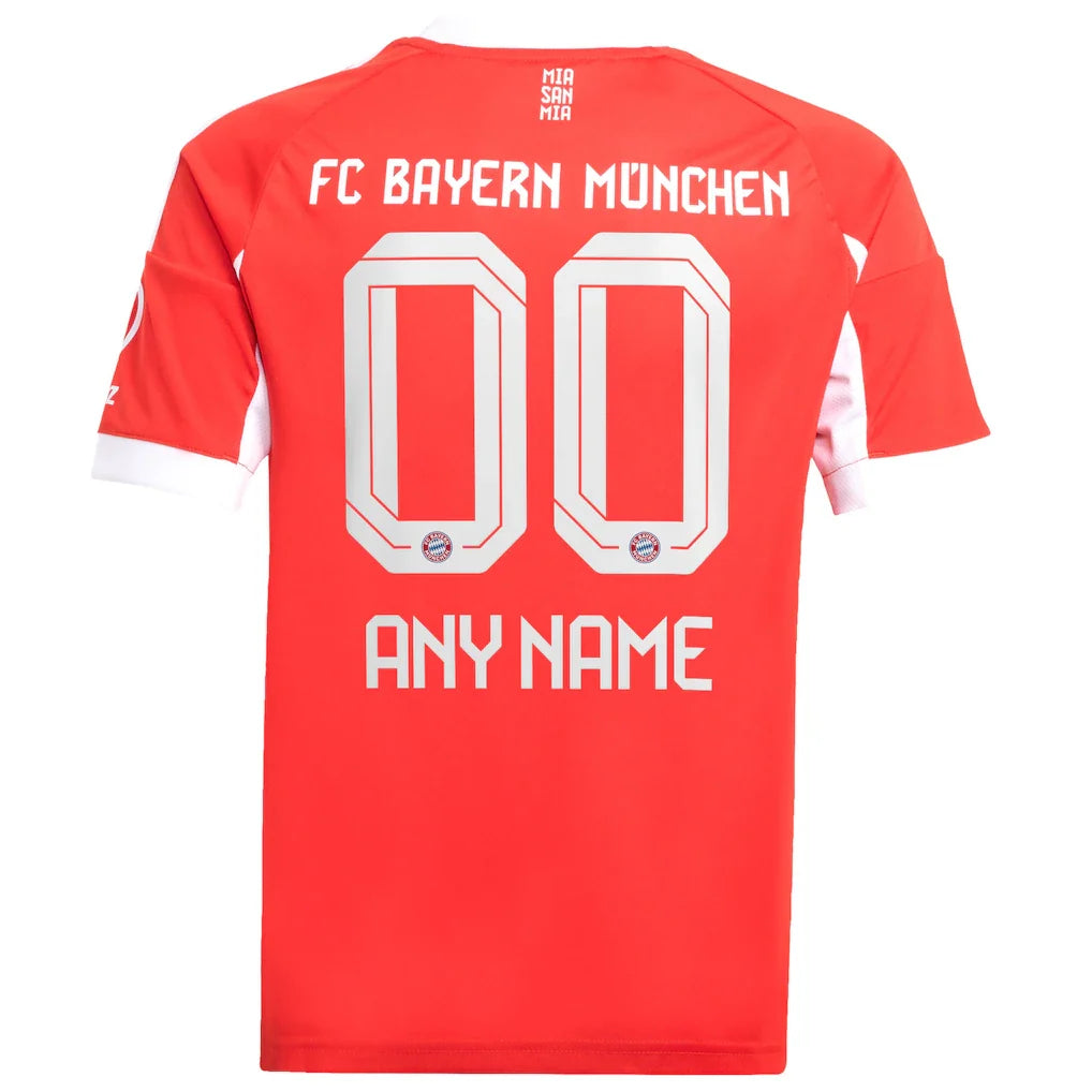 Bayern Munich adidas Youth 2025/26 Home Replica Custom Jersey - Red