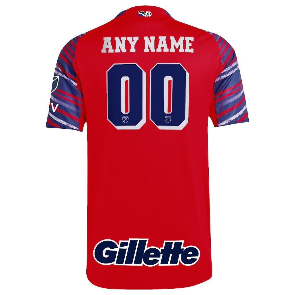 New England Revolution adidas 2025 Third Authentic Custom Jersey - Red