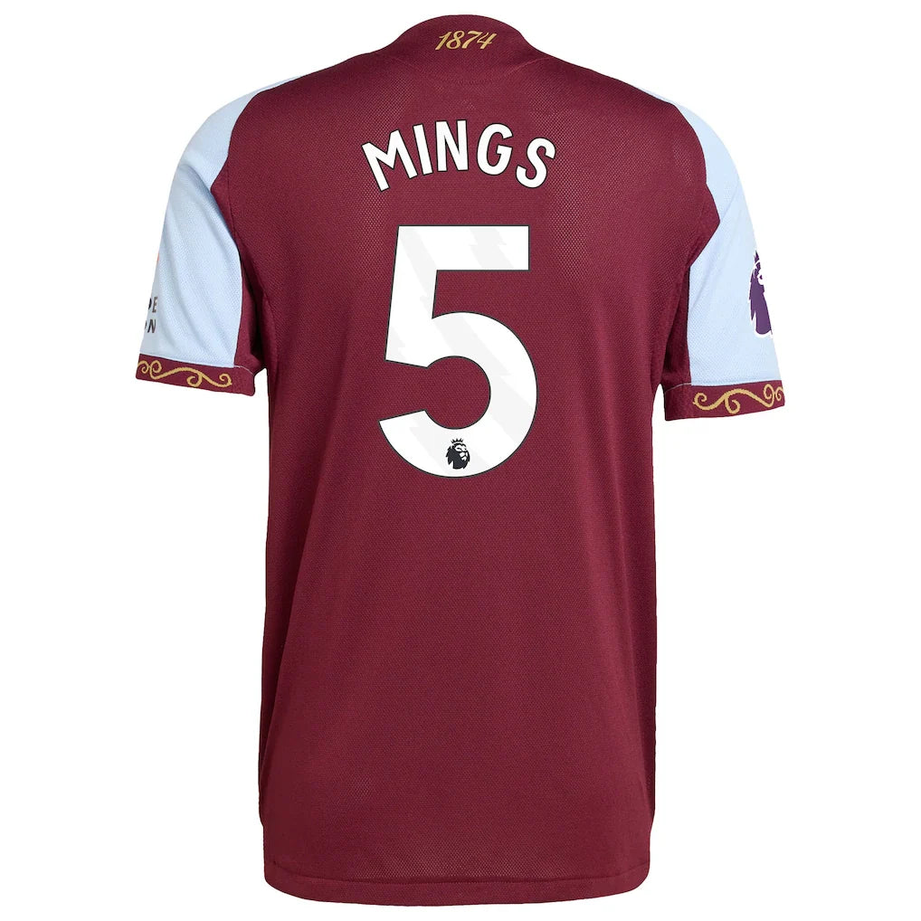 Tyrone Mings Aston Villa adidas 2025/26 Home Authentic Jersey - Claret