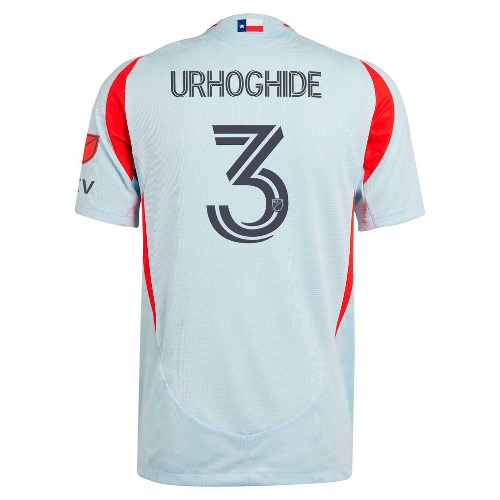 Osaze Urhoghide FC Dallas adidas 2025 The Inferno Kit On-Field Authentic Jersey - Light Blue