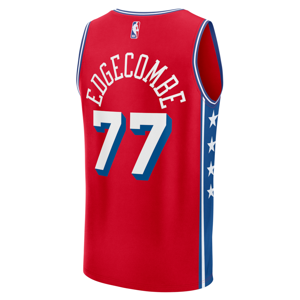 VJ Edgecombe Philadelphia 76ers Fanatics Fast Break Replica Player Jersey - Statement Edition - Red