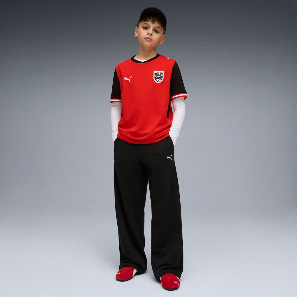 Austria National Team Puma Youth 2026 Home Replica Jersey - Red