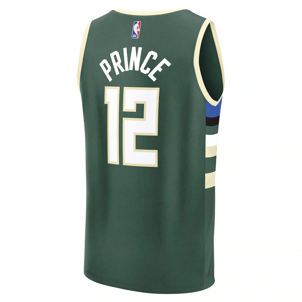 Taurean Prince Milwaukee Bucks Fanatics Fast Break Replica Player Jersey - Icon Edition - Hunter Green