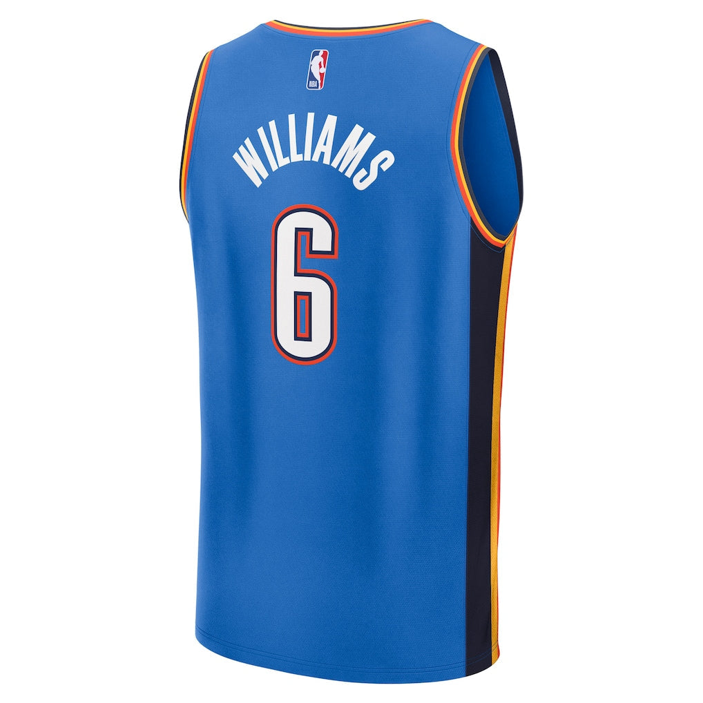 Jaylin Williams Oklahoma City Thunder Fanatics Fast Break Replica Player Jersey - Icon Edition - Blue