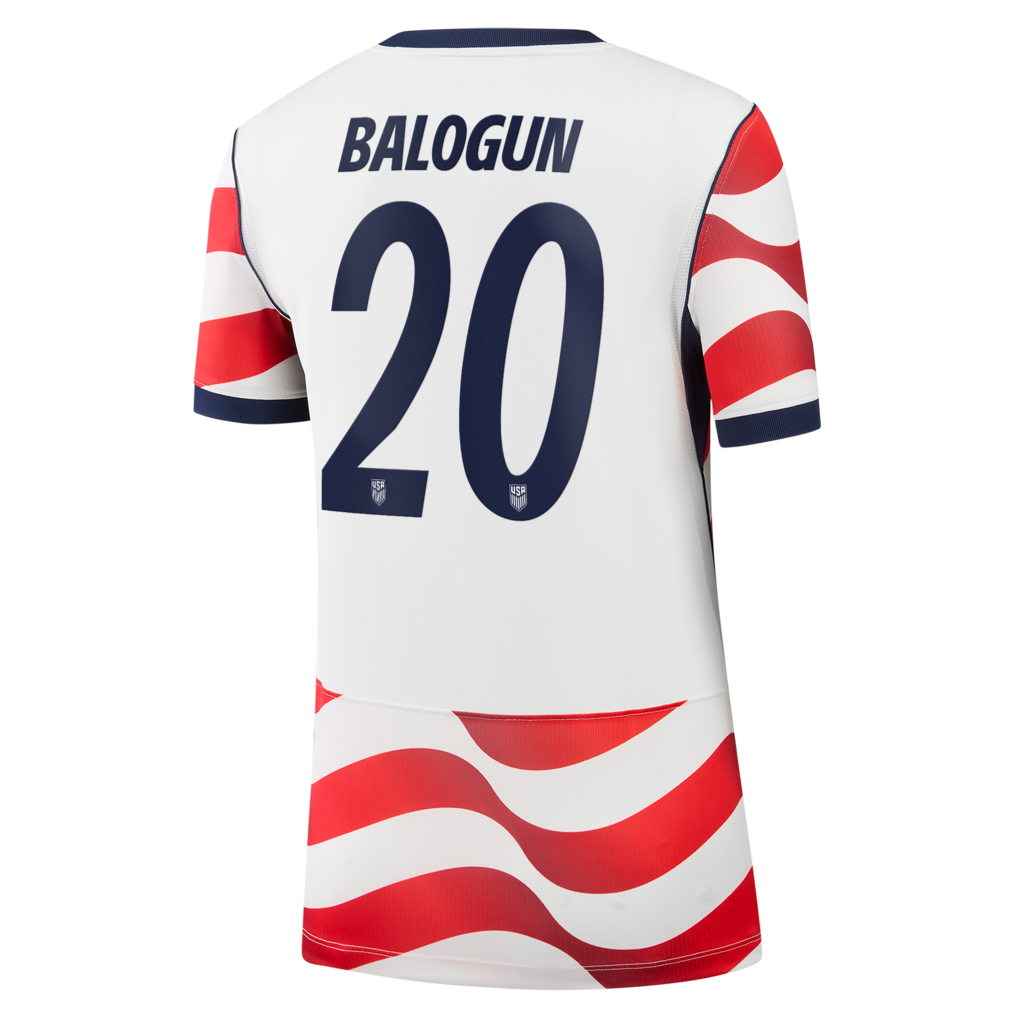 Folarin Balogun USMNT Nike Women's 2026 Home Stadium Replica Jersey - White