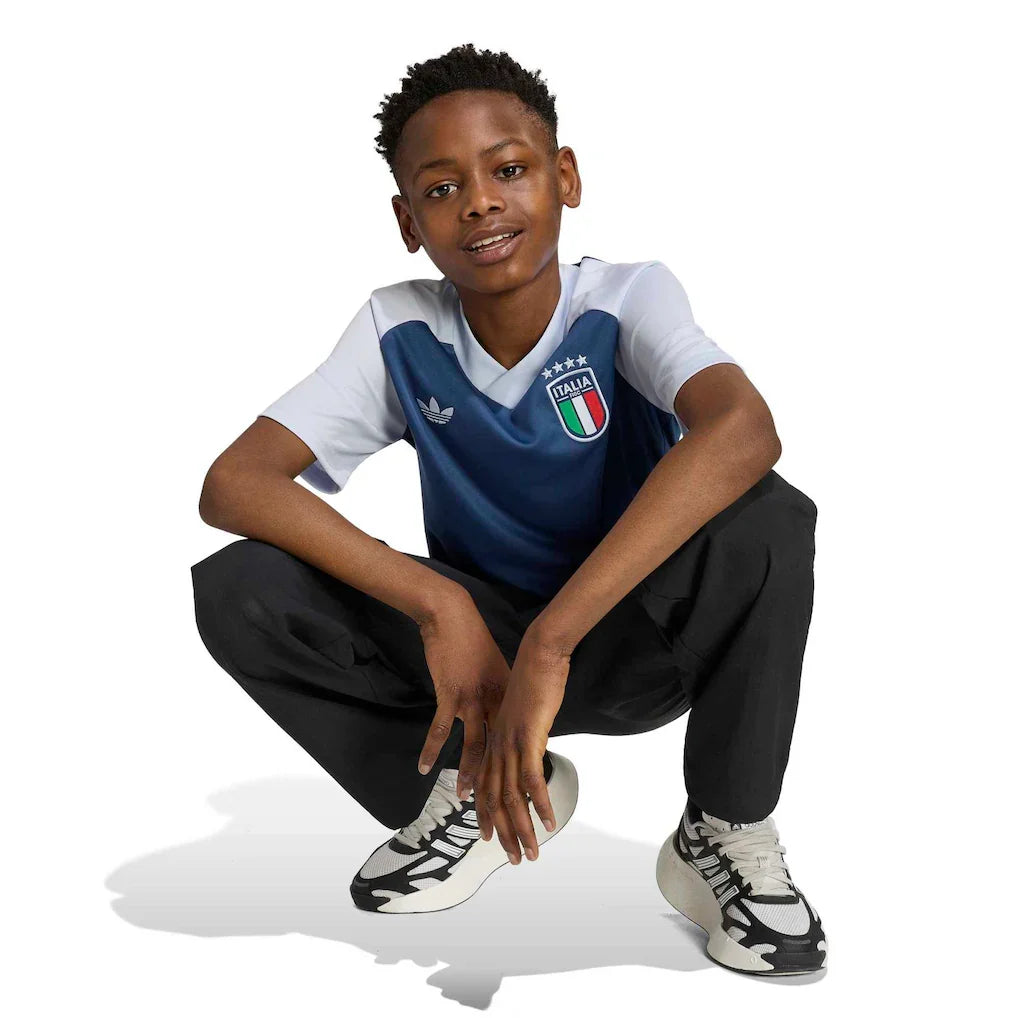 Italy National Team adidas Youth 2026 Pre-Match Top - Blue