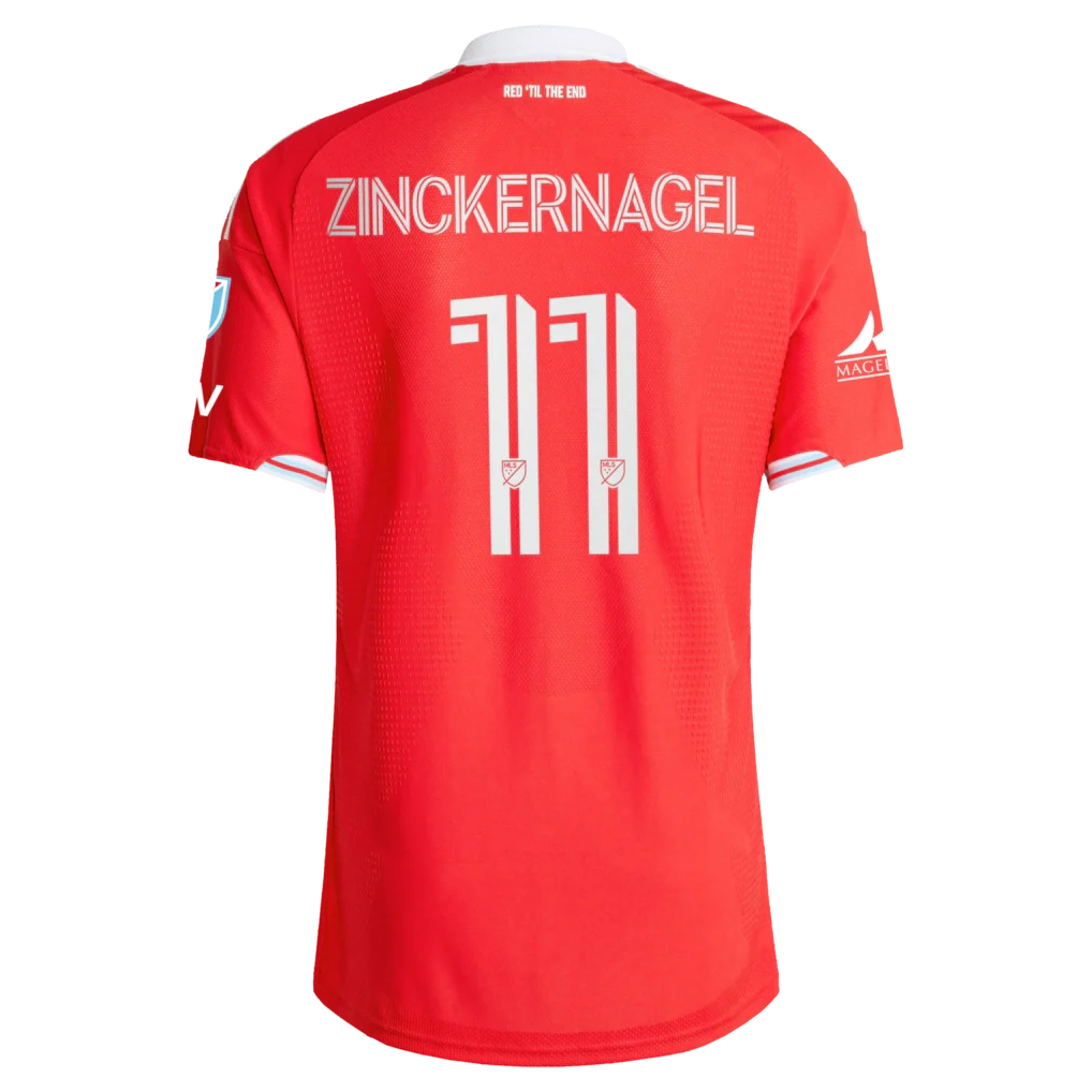 Philip Zinckernagel Chicago Fire adidas 2026 Forever Red On-Field Authentic Patch Jersey - Red