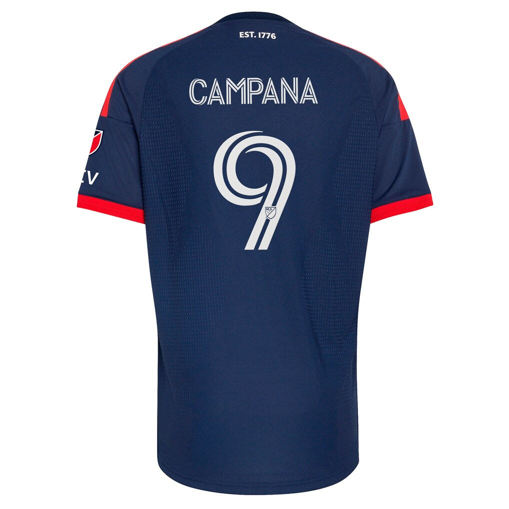 Leonardo Campana New England Revolution adidas  2026 Independence Day On-Field Authentic Patch Jersey - Blue