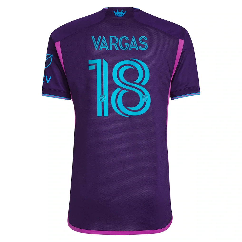 Kerwin Vargas Charlotte FC adidas 2023 Crown Jewel Kit Authentic Player Jersey - Purple