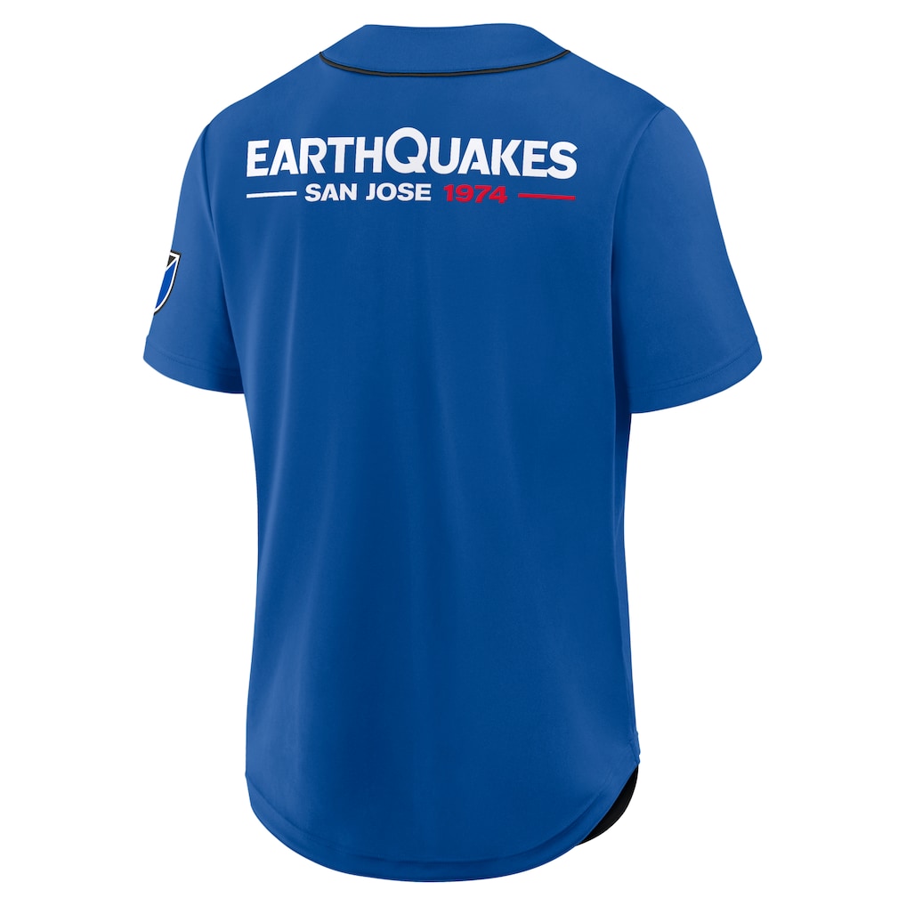 San Jose Earthquakes Fanatics Injury Time Baseball Jersey - Blue