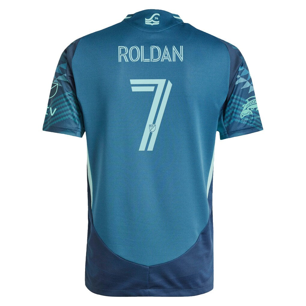 Cristian Roldan Seattle Sounders FC adidas 2025 The Salish Sea Kit On-Field Authentic Jersey - Blue