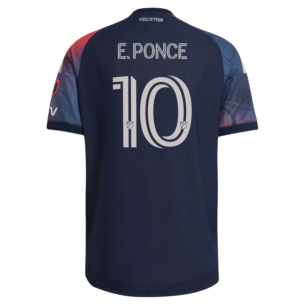 Ezequiel Ponce Houston Dynamo FC adidas 2026 Mission Control On-Field Authentic Patch Jersey - Blue
