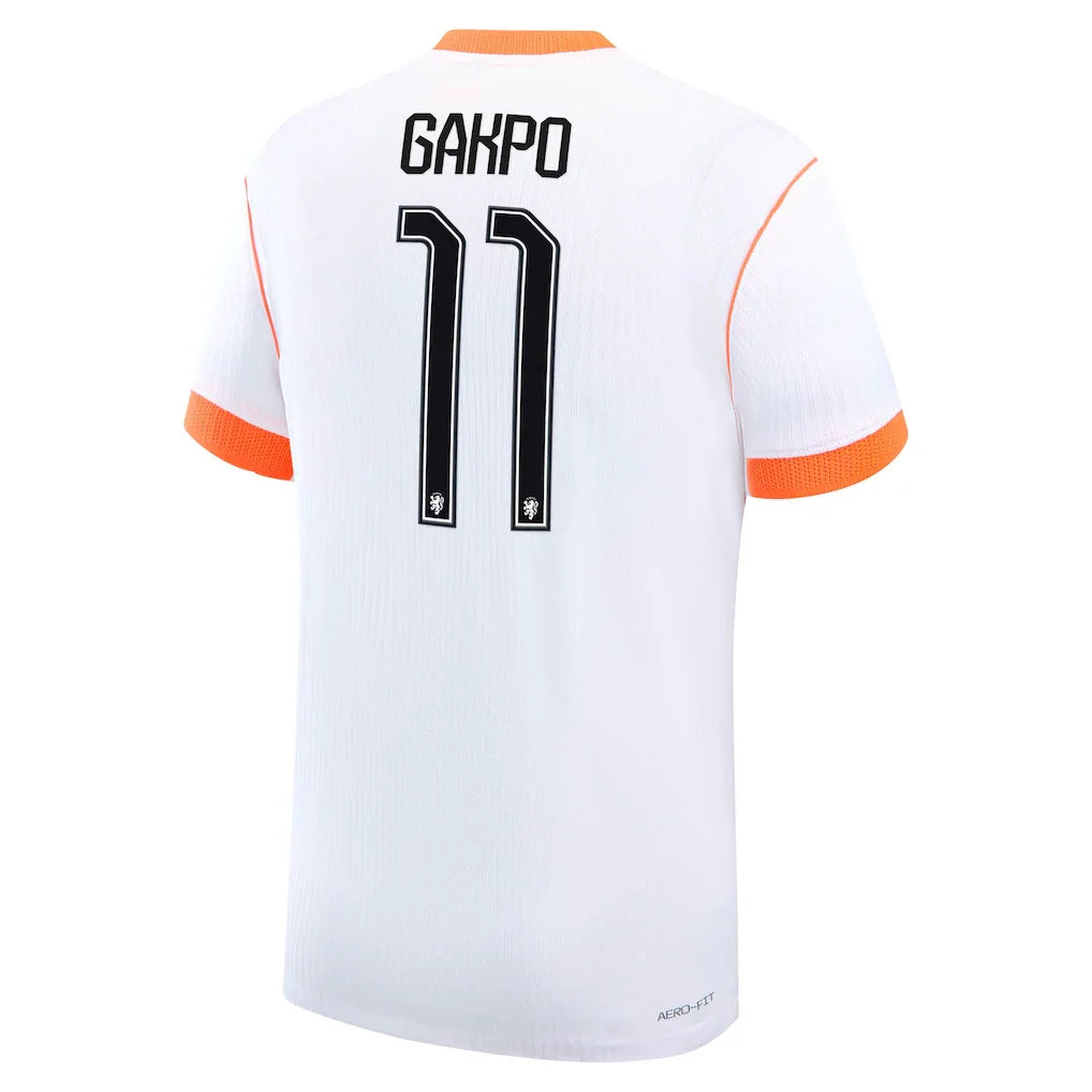 Cody Gakpo Netherlands National Team Nike 2026 Away Match Authentic Jersey - White