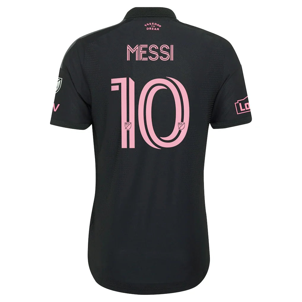Lionel Messi Inter Miami CF adidas 2026 Presagio On-Field Authentic Patch Jersey - Black