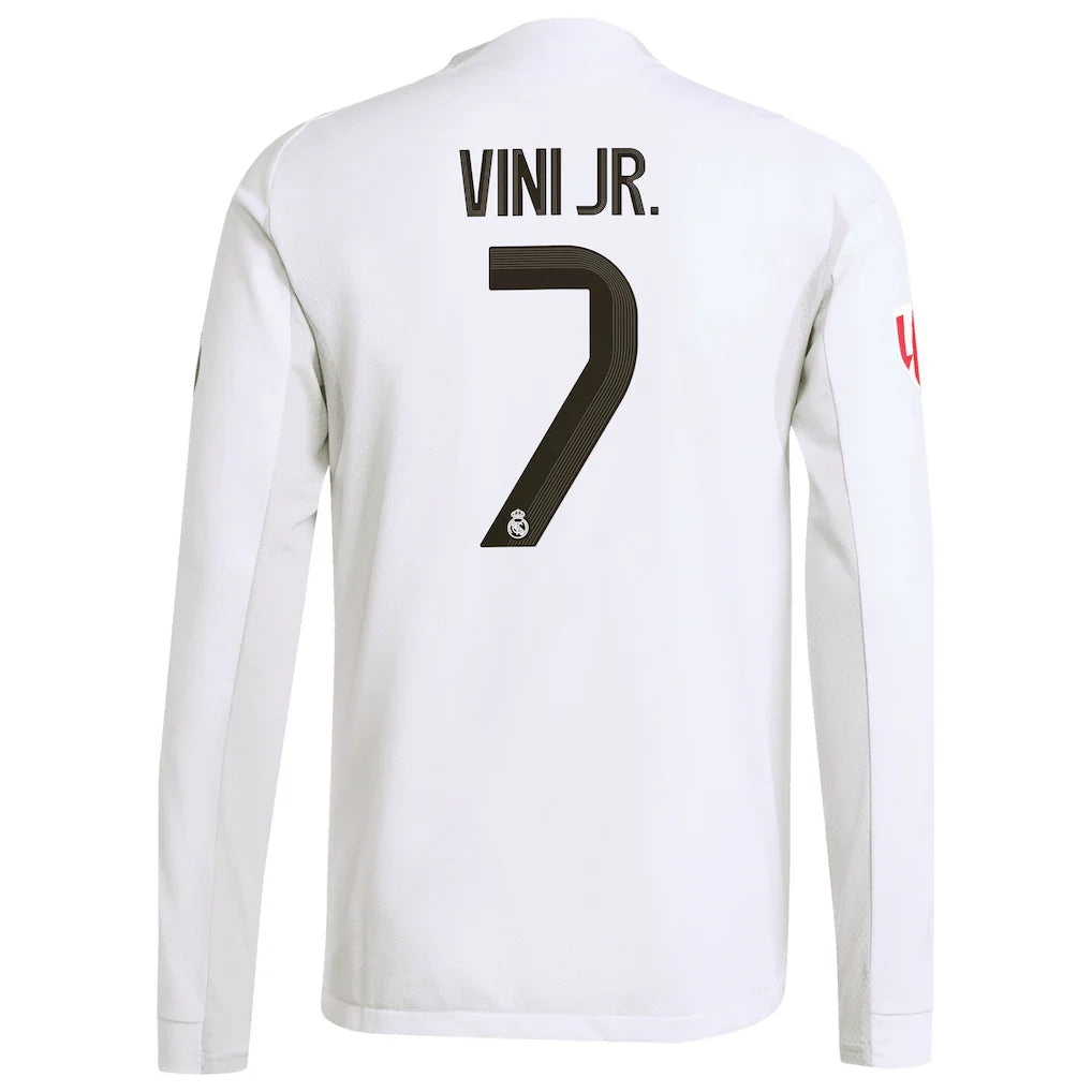 Vini Jr. Real Madrid adidas 2025/26 Home Authentic Long Sleeve Jersey - White