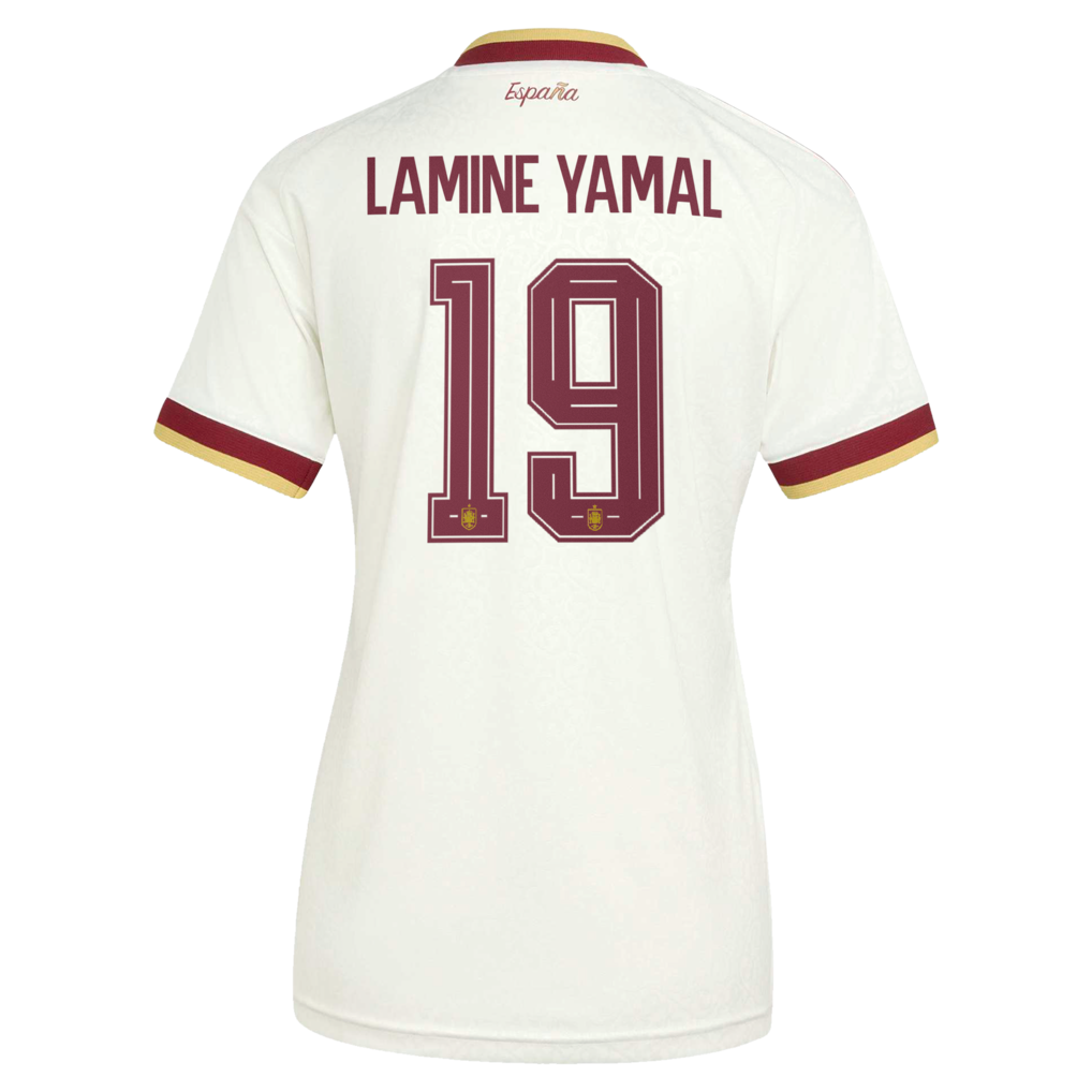 Lamine Yamal Spain National Team adidas Women's 2026 Away Replica Jersey - White