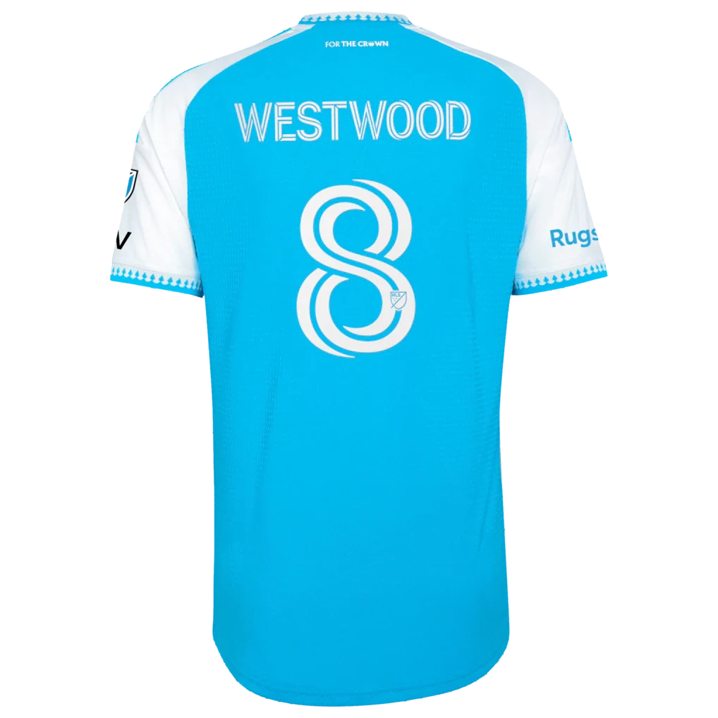 Ashley Westwood Charlotte FC adidas 2026 Carolina Kit: Crowns Up On-Field Authentic Patch Jersey - Blue