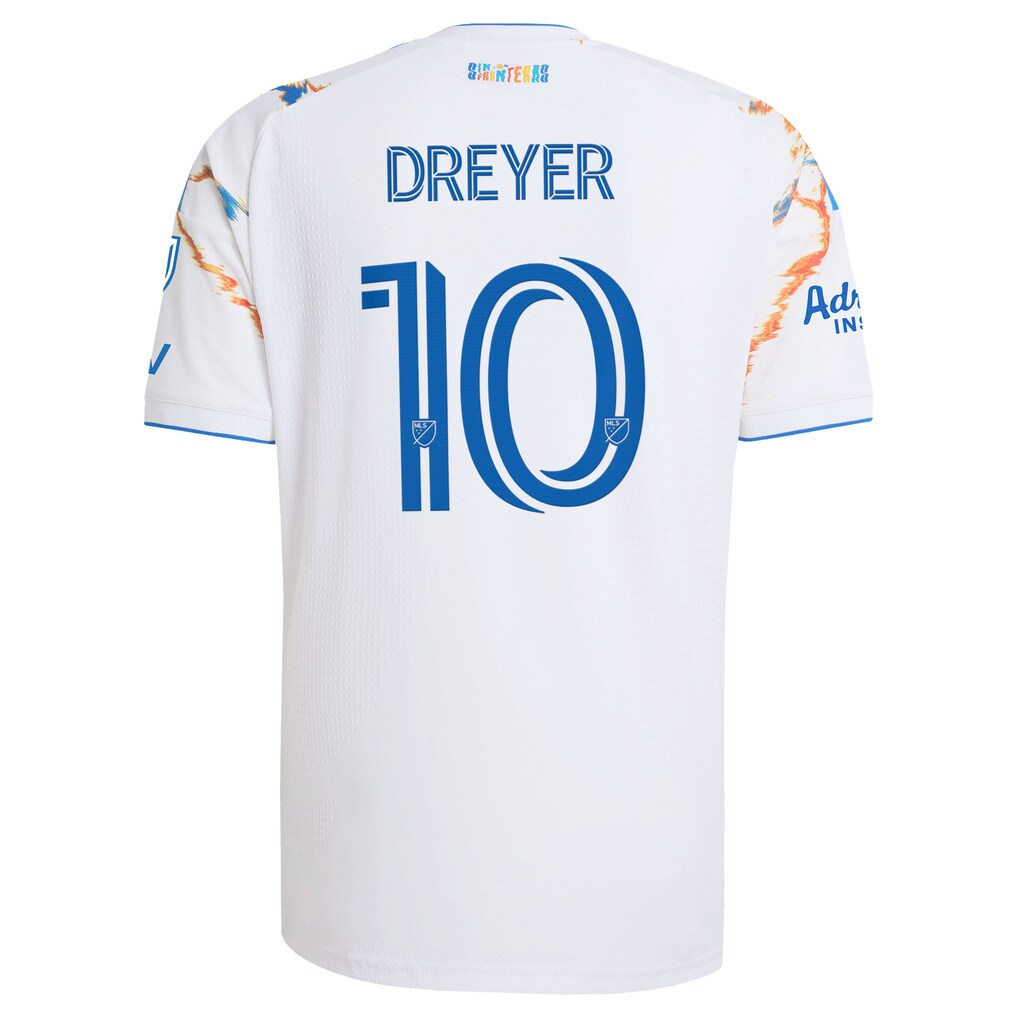 Anders Dreyer San Diego FC adidas  2026 Unprecedented Unity Kit On-Field Authentic Patch Jersey - White