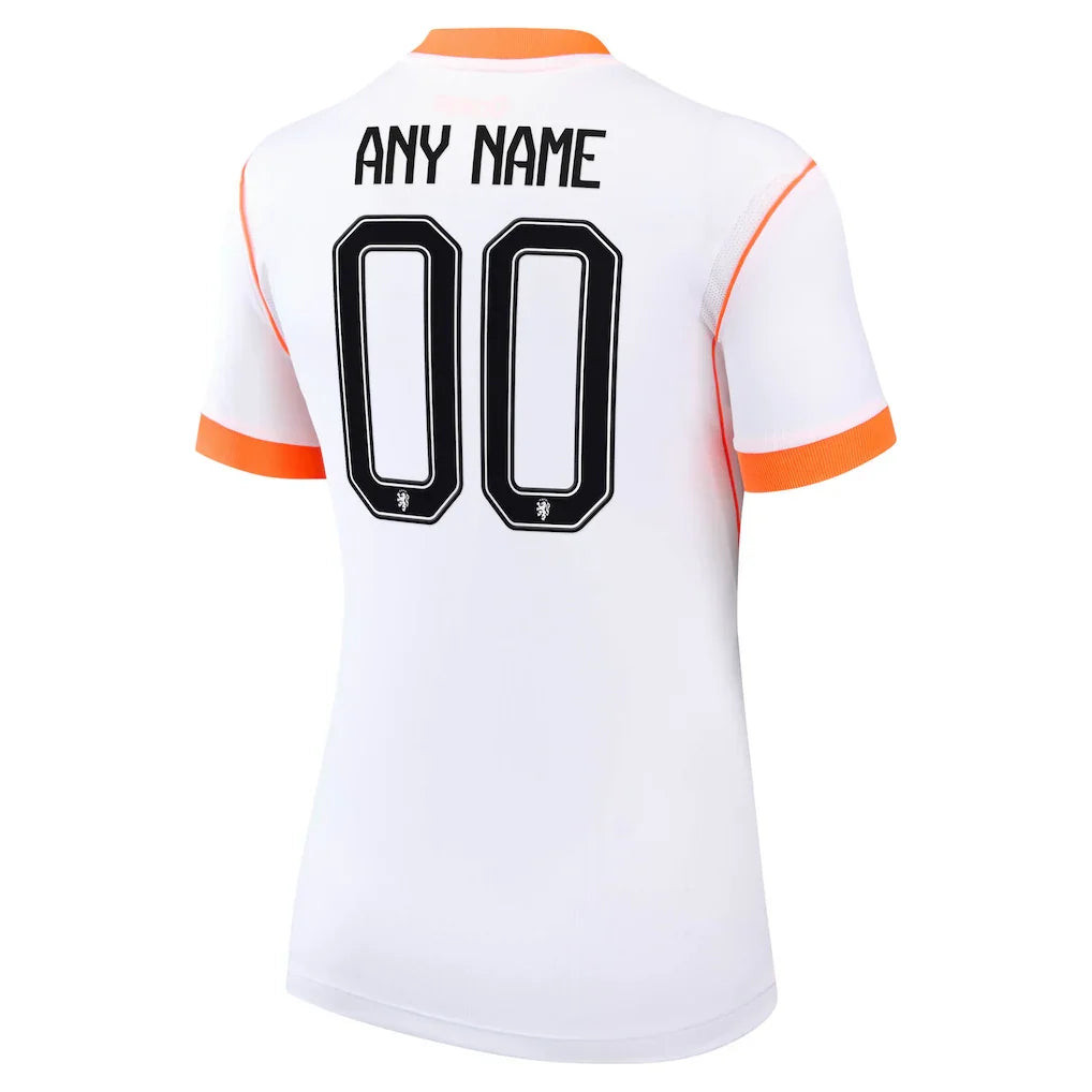 Netherlands National Team Nike Women's 2026 Away Stadium Replica Custom Jersey - White