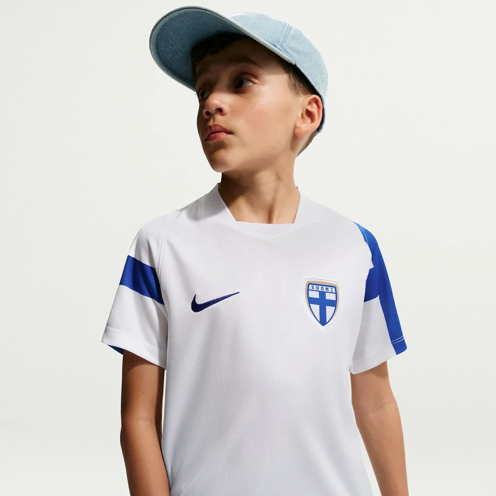 Finland National Team Nike Youth 2026 Home Stadium Replica Jersey - White