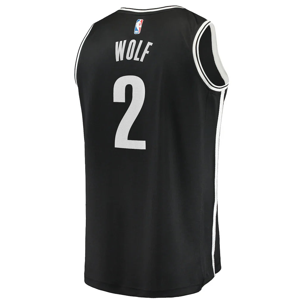 Daniel Wolf Brooklyn Nets Fanatics Fast Break Replica Jersey - Black - Icon Edition