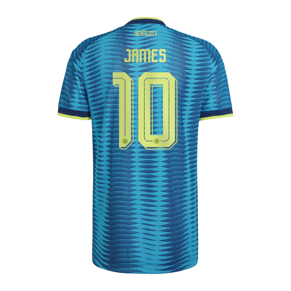 James Rodríguez Colombia National Team adidas 2026 Away On-Field Authentic Jersey - Turquoise
