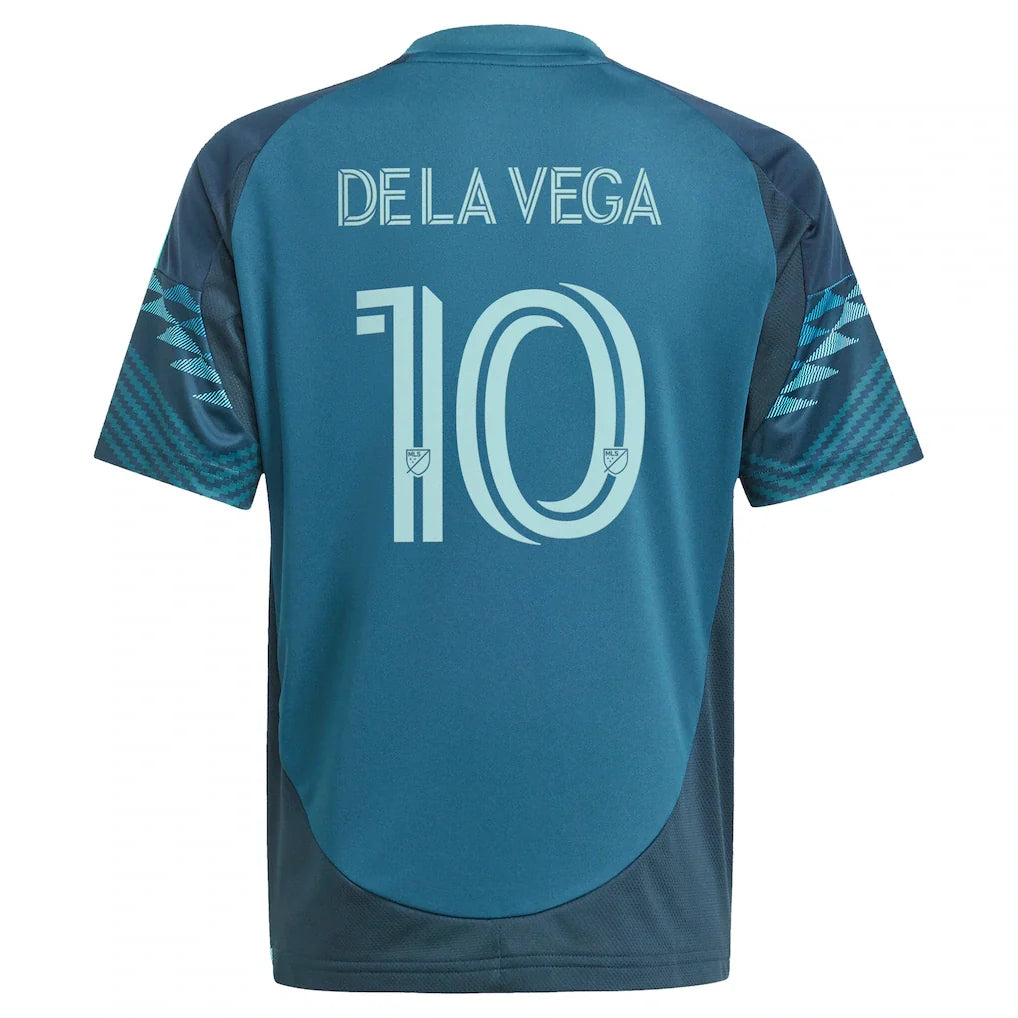 Pedro de la Vega Seattle Sounders FC adidas Youth 2025 The Salish Sea Kit Replica Player Jersey - Blue