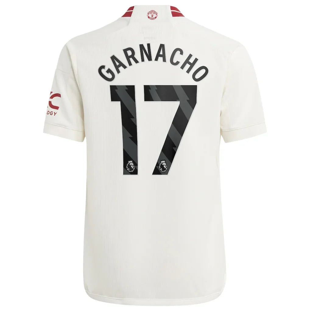 Alejandro Garnacho Manchester United adidas Youth 2023/24 Third Replica Player Jersey – White