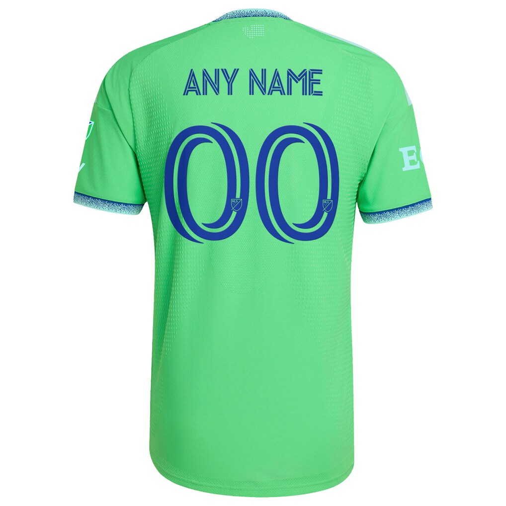 Seattle Sounders FC adidas 2026 The Evergreen State Kit On-Field Authentic Patch Custom Jersey - Rave Green