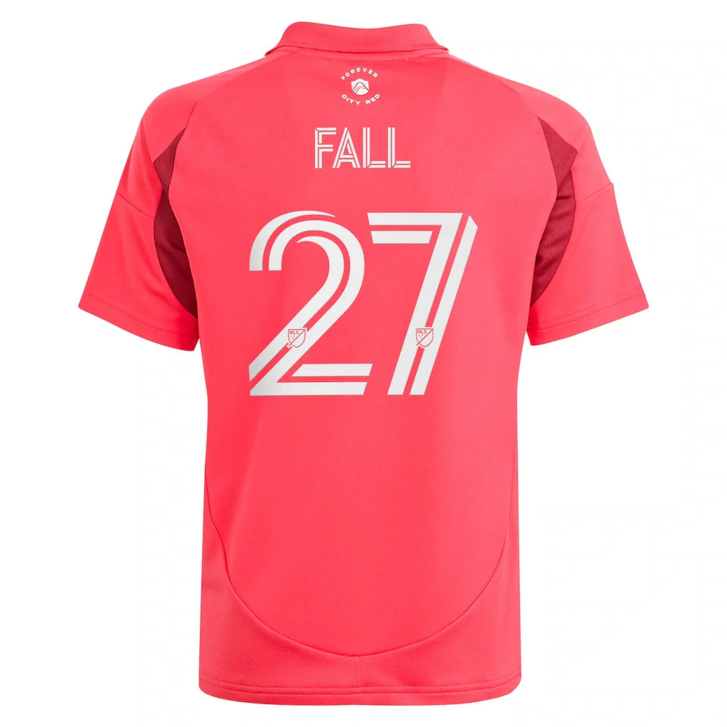 Fallou Fall St. Louis CITY SC adidas Youth 2025 Forever CITY Red Replica Jersey - Red