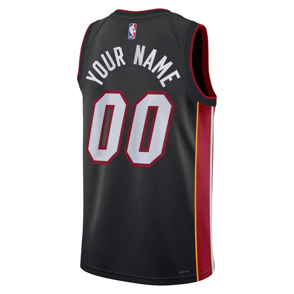 Miami Heat Nike Unisex Swingman Custom Jersey Black - Icon Edition