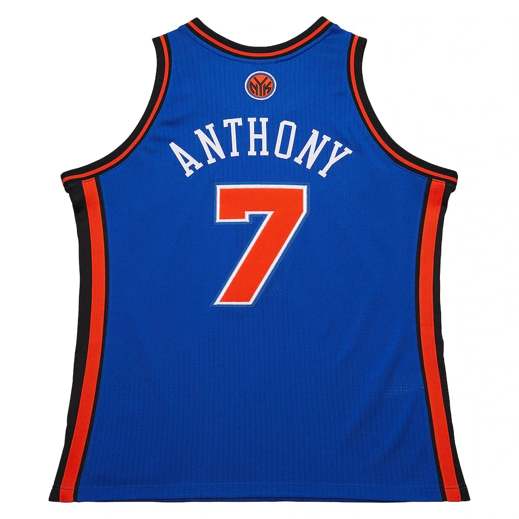 Carmelo Anthony New York Knicks Mitchell & Ness 2010/11 Hardwood Classics Authentic Jersey - Blue